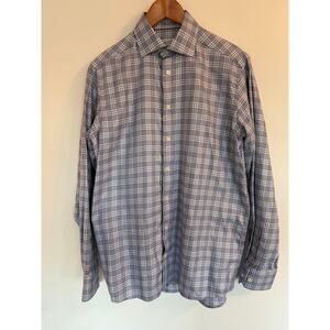 Eton Dress Shirt - Textured Navy - 15.5 39